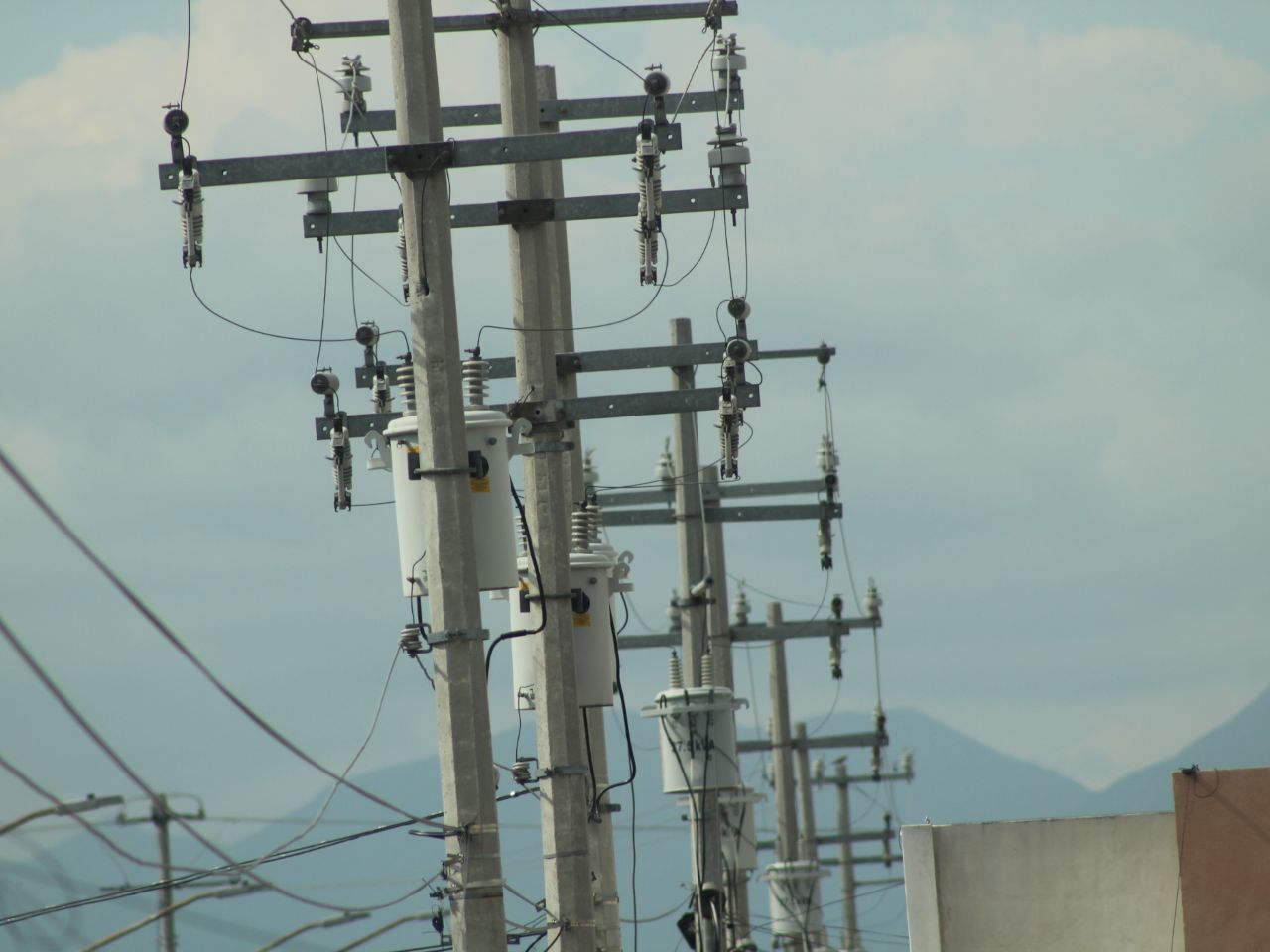 electric and communication poles