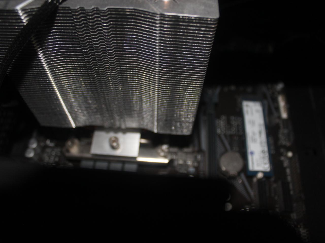 motherboard with an air cooler